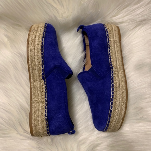 Sam Edelman Carrin Blue Suede Platform Espadrilles - Picture 7 of 12